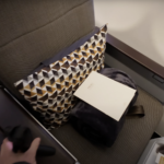 interior of Etihad a321neo business class seat number 1A